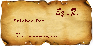 Szieber Rea névjegykártya